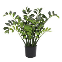 Gracie Oaks Ayleth Artificial Flowers and Plants Zamia Foliage Tree in Pot