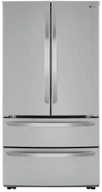 LG LMWS27626S 36 4 Door French Door Refrigerator With 26.9 cu. ft. Capacity Stainless Steel Color