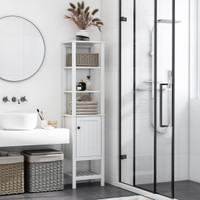 Bathroom Cabinet 15.75"x11.75"x64.5" White