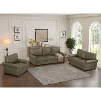 Alcott Hill Living Room Sofa With Storage Sofa 1+2+3 Sectional Burgundy Faux Leather