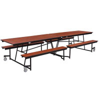 National Public Seating Particle Board Rectangular Bench Cafeteria Table