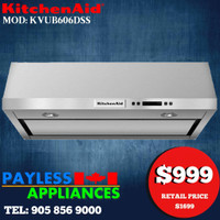 Kitchenaid KVUB606DSS 36 Canopy Under-Cabinet Range Hood With 600 CFM And Blower Included Stainless Steel Color