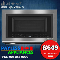 Jenn-Air Euro Style YJMV9196CS 30 Over the Range Microwave With 400 CFM & Convection Stainless Steel Color