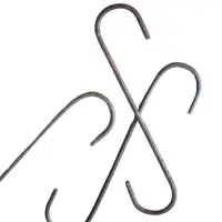 Kalalou Kalalou Bag Of 12 Transitional S-Shaped Metal Hooks In Black