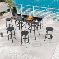 Winston Porter 8-Piece Outdoor High-Seating Dining Set