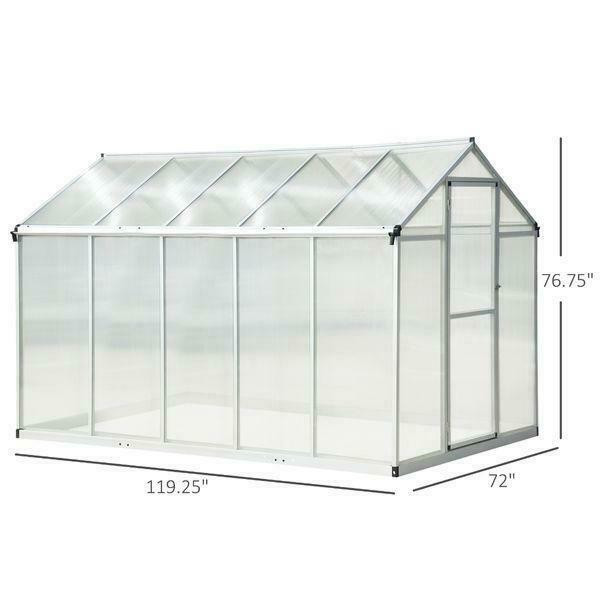 10ft x 6ftx 6.5ft Portable Outdoor Walk-In Cold Frame Greenhouse Aluminum Frame / Heavy duty Greenhouse for sale in Patio & Garden Furniture - Image 3