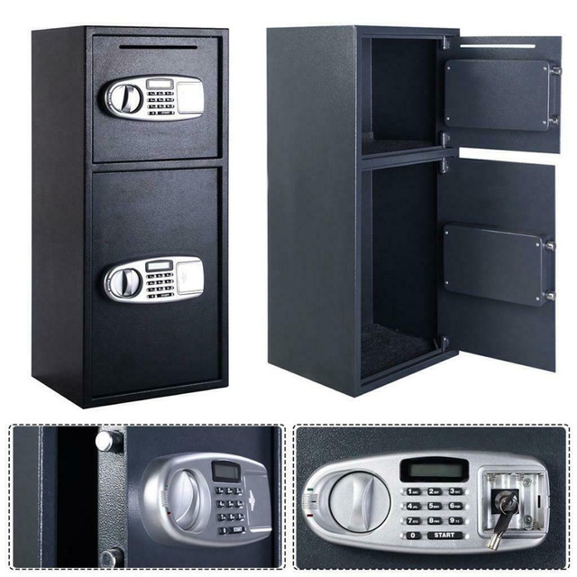 NEW LARGE DOUBLE DOOR DEPOSIT SAFE DIGITAL SAFE TYSF02 in Arts & Collectibles in Alberta - Image 4