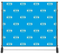 Custom Printed 8x8' Photo Backdrop Banner + Hardware Stand (optional) - Photography backdrop, indoor or outdoor use