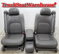 Custom Truck Deville Leather Seats Integrated Seat Belts with Console