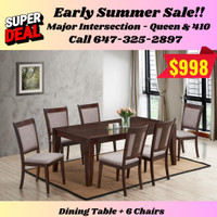 Early Summer Sale on Dining Sets! Shop Npw!!