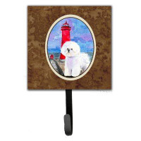 Caroline's Treasures Lighthouse with Bichon Frise Leash Holder and Wall Hook