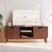 Latitude Run® Low Profile Fluted TV Stand - Mid Century Media Console - Living Room Furniture - 48” Entertainment Center