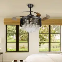 House of Hampton 42" Daryle 3 - Blade Smart Ceiling Fan with Remote Control and Light Kit Included