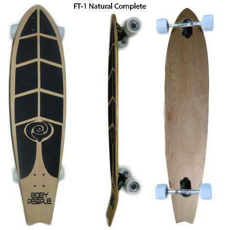 Easy People Longboard Pintail/ Kicktail Series Natural Complete + Grip Tape in Skateboard - Image 3