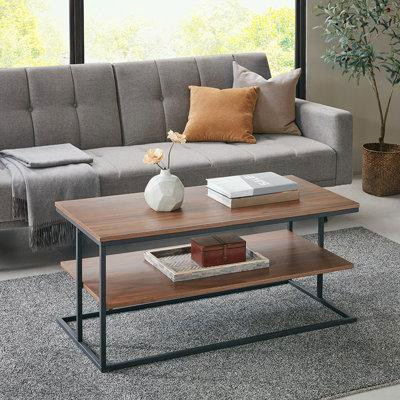 Wildon Home® modern Viveiros with open shelf and metal frame in Coffee Tables