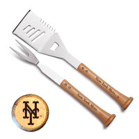 Baseball BBQ Turn Two New York Mets Grilling Tool Set