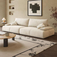 Hokku Designs 110.24" Green Cloth Modular Sofa cushion couch