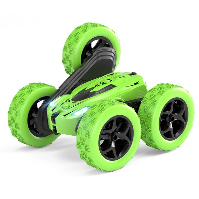 NEW 2.4 GHZ DOUBLE SIDED FLIP ROTATING RC 4WD STUNT CAR CSJ55431 in Other in Alberta - Image 4