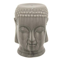 Bungalow Rose Satsuko 18 Inch Buddha Plant Stand Table, Figurine, Gray, Transitional Style