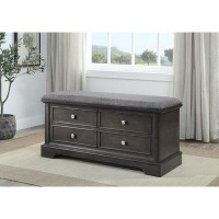 Asia Direct Home Products Macon Upholstered Flip Top Storage Bench