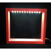 Wrought Studio Red Square Leather With Led Lights Picture Frame