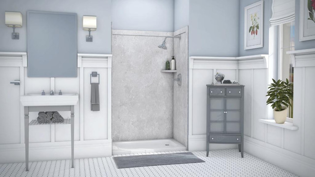 Lagos Gray Shower Wall Surround 5mm - 6 Kit Sizes available ( 35 Colors and Styles Available ) **Includes Delivery in Plumbing, Sinks, Toilets & Showers - Image 3