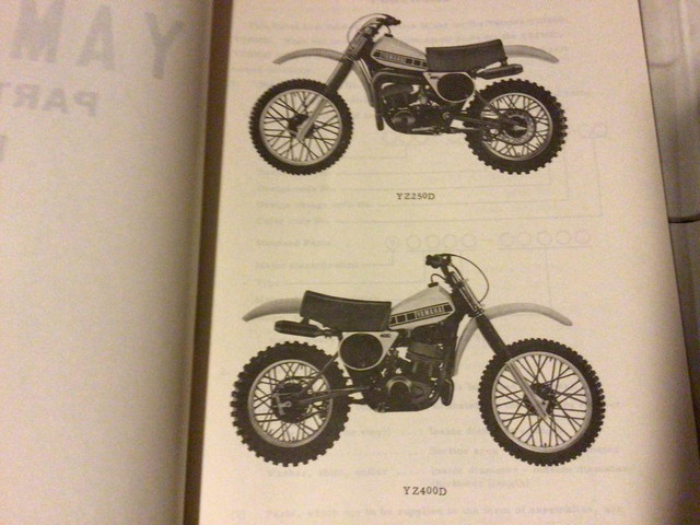 1976 1977 Yamaha YZ250 YZ400 Parts List Book in Motorcycle Parts & Accessories - Image 2