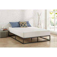 Latitude Run® King Size Modern 10-Inch Low Profile Metal Platform Bed Frame With Wood Slats
