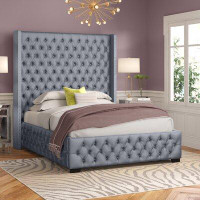 Etta Avenue™ Zane King Tufted Upholstered Low Profile Standard Bed