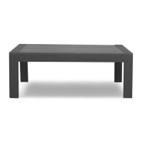 Latitude Run® Small Rectangle Aluminum Outdoor Coffee Table For Patio And Garden Furniture In Grey