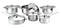 NEW 12 PCS COOKWARE STAINLESS STEEL SET K0022