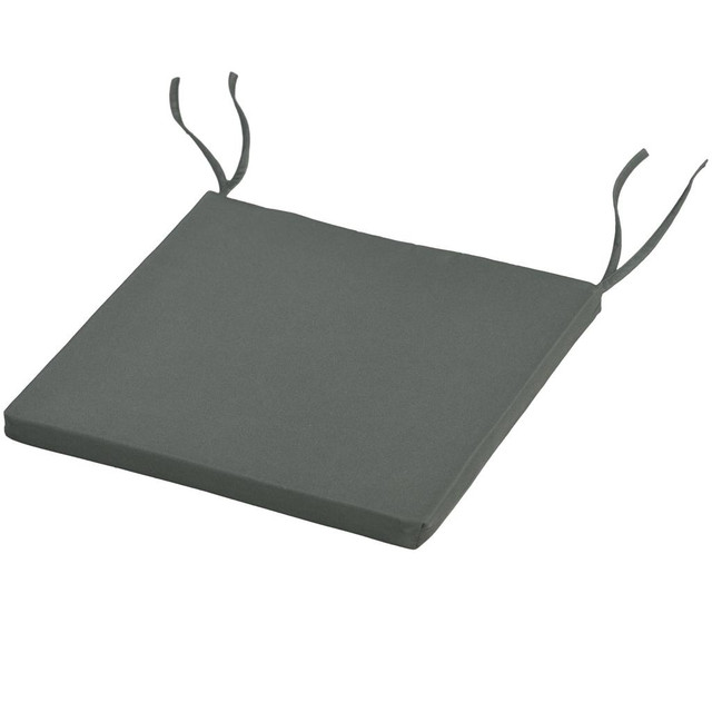 Outdoor Seat Cushion Set 16.5" L x 16.5" W x 1.2" H Charcoal Grey in Patio & Garden Furniture - Image 2