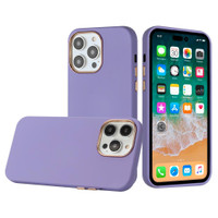 iPhone 15 / 14 / 13 Classy Slick Chromed Around Hybrid Case Cover - Dark Purple