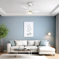 Wrought Studio 26" Janira 3 - Blade LED Ceiling Fan with Remote Control and Light Kit Included