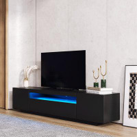 Ivy Bronx TV Stand with Lights, Modern LED TV Cabinet with Storage Drawers