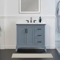 Red Barrel Studio 36'' Free Standing Single Bathroom Vanity with Quartz Top