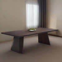 LORENZO Simple unique solid wood pine large dining table
