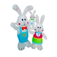 BZB Goods Easter Inflatable Cute Bunny Family Decoration