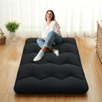 Alwyn Home Japanese Floor Mattress Futon Mattress,3 '' Thicken Daybed Futon Roll Up,Portable & Foldable Tatami Mat For S