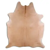 Foundry Select NATURAL HAIR ON Cowhide RUG BEIGE 3 - 5 M GRADE A
