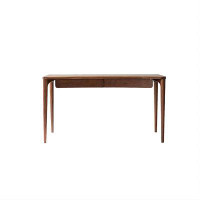Recon Furniture 62.99" Walnut-colour Rectangular Solid Wood Desk,2-drawer
