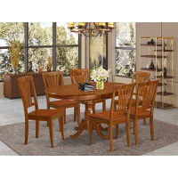 Darby Home Co Stella 7 Piece Butterfly Leaf Solid Wood Rubberwood Dining Set