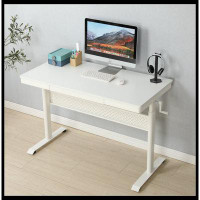 Latitude Run® Standing Desk With Metal Drawer  , Adjustable Height  Stand Up Desk, Sit Stand Home Office Desk, Ergonomic