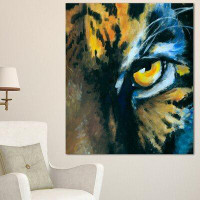 Made in Canada - Design Art 'Ferocious Eye of Tiger' Painting Print on Wrapped Canvas