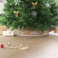 Sand & Stable™ Palermo Christmas Snowflake Burlap Tree Skirt