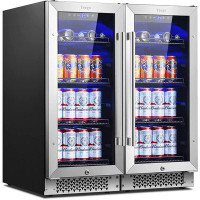 Yeego Yeego 80 Cans (12 oz.) 3.2 Cubic Feet Beverage Refrigerator with Wine Storage