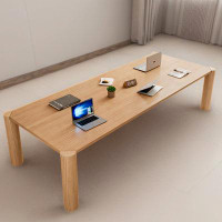 PEPPER CRAB Modern simple pine thick legs long dinning table