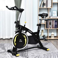 Exercise bike 18.5"x 47.25"x41.25"-46" Yellow and Black