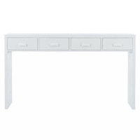 Latitude Run® Modern Minimalist Console Table With Open Tabletop And Four Drawers With Metal Handles For Entry Way, Livi