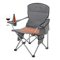 ARROWHEAD Outdoor Multi-Function 3-stage Heating Camping Chair With Wine Glass/Cup Holder and Cooler, Blue